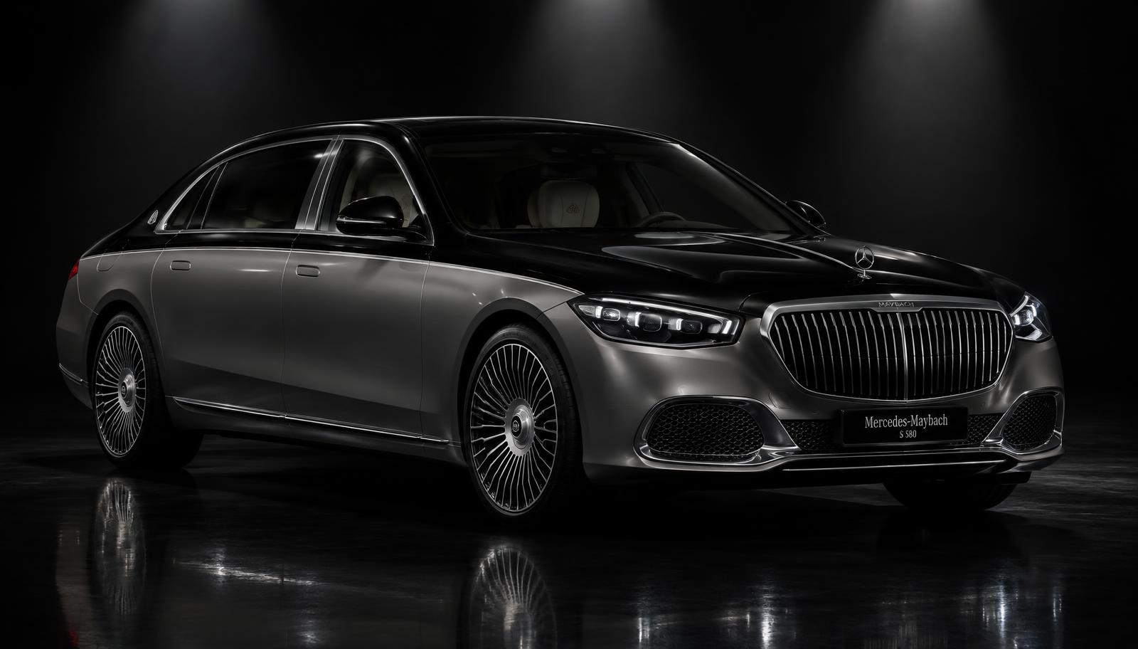 Two-tone black and dark grey Mercedes-Maybach